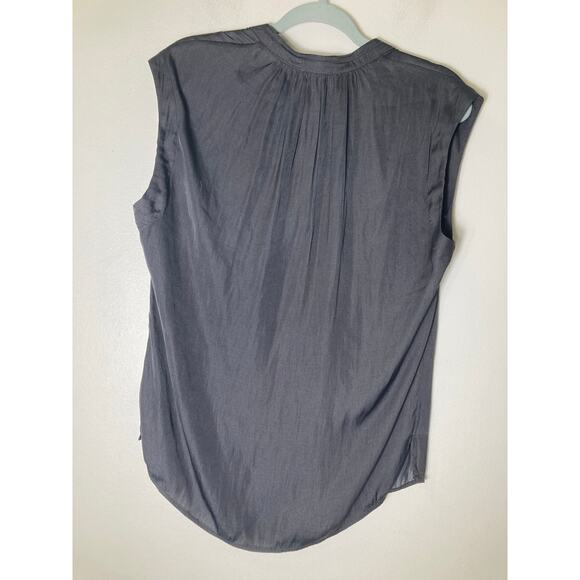 Current Air Charcoal Sleeveless V-Neck Poly Shirt Sz M - Picture 2 of 2